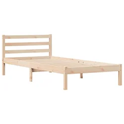 Vidaxl Konstrukcija postelje z vzglavjem Rjava 225,5 x 105,5 x 69,5 cm