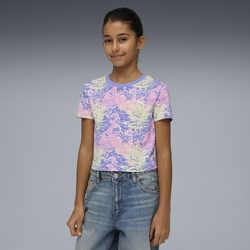 PUMA Printed Baby Tee Youth, Clothing, Intense Lavender, 7-8Y