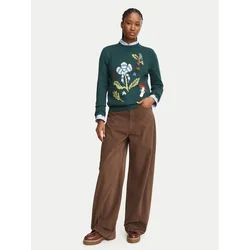 Weekend Max Mara Hlače iz tkanine Ordine 2625136072 Rjava Regular Fit
