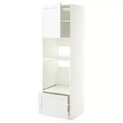 METOD / MAXIMERA Visoki element za ugradne uređaje, bela Enköping/bela im. drveta, 60x60x200 cm