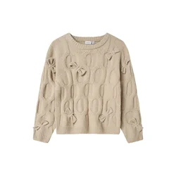 Name It pulover DR 13247503 NKFOLIVIA LS KNIT D bež 116