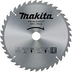 List cirkulara za drvo 260x100zx30 D-65408 Makita