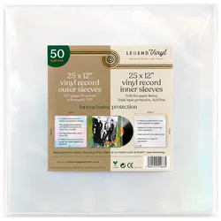 Legend Vinyl LV31 Mixed Pack - Rice Paper Inner & Holographic Outer Obaly na LP platne (12 Vinyl) 25
