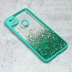 TERACELL Maska Frame Glitter za Xiaomi Redmi 9C/10A tirkizna