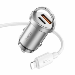 hoco. Auto punjač/ brzi/ sa Lightning kablom/ PD45W+QC3.0 - NZ10 Handy