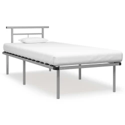 Okvir za krevet sivi metalni 90 x 200 cm