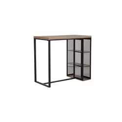 Industry barski sto 120x60x105cm natur/crni