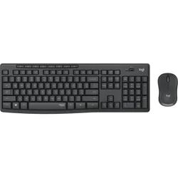 Logitech MK295 Silent Bežična tastatura i miš, Set, Crni