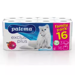 Paloma Exclusive toaletni papir, tisak, 16 komada