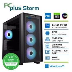 PCPLUS Storm Core i7-14700F 32GB 2TB SSD RTX 5060Ti 8GB Windows 11 Home + Xbox GP gaming