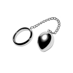 METALHARD COCK RING 40MM + CHAIN BEAD