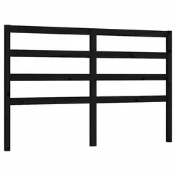 Vidaxl Posteljno vzglavje črno 166x4x100 cm trdna borovina