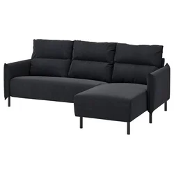 MANNARP Sofa trosed s lenjivcem, Saxemara crno-plava