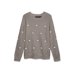 Vero Moda Maternity Pulover VMMDoffy temno siva/bela