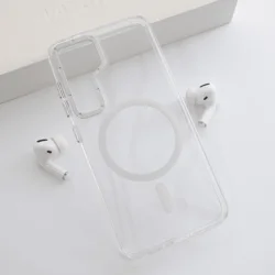 Maska za telefon Berlia Crystal Armor Magnetic za Samsung S24 Plus, Providna, Bela