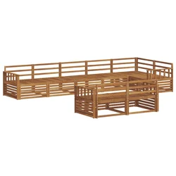Set vanjskih sofa 8 pcs Prirodna Čvrsto drvo akacije