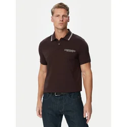 MICHAEL Michael Kors Polo majica CF6536S19P Temno rjava Regular Fit