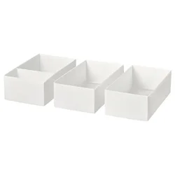 SKUBB Set kutija, 3 kom., bela, 20x38x12 cm