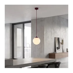 Luster na lanku COSMO 1xE14/10W/230V crvena
