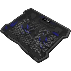 Cooling stand dual-fan with 2x2.0 USB hub, support up to 10-15.6 laptop, ABS plastic and iron, Fans dimension:125*125*15mm(2pcs), DC 5V,