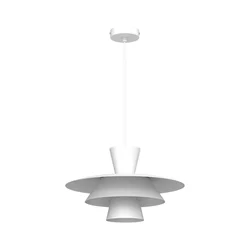 Luster na sajli PLATO 1xE27/15W/230V bela