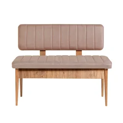 Hanah Home Trpezarijska klupa Vina Bank 110x85x46cm Bež