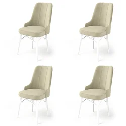 Hanah Home Set stolica Pare, 46x94x46 cm, 4 komada, Krem-bele