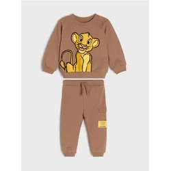 Sinsay - Komplet gornjeg dela trenerke i pantalona Lion King - prašnjava braon