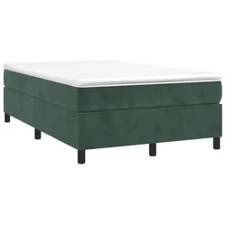 Vidaxl Box spring postelja z vzmetnico temno zelen 120x190 cm žamet