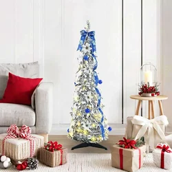 Umjetno božićno drvce s 50 LED svjetlima Bijelo 120 cm PVC