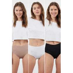 Trendyol Black-Multicolor 3 Pack Micro Hipster Panties