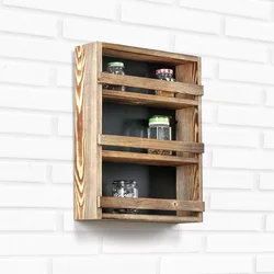 Hanah home Kuhinjska polica Big Three Layer Shelf, 48 x34 x8cm, Braon