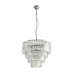 EGLO viseća lampa AGRIGENTO E14 hrom kristal O48,5 cm 39514