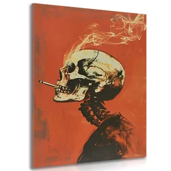 Slika japandi okostnjak s cigareto - 100x150
