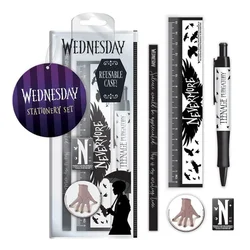 Wednesday Nevermore set pribora za pisanje, 5 delova u futroli