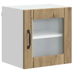 Vidaxl Stenski stekleni omarica LUCCA Artisan hrast 40 x 31 x 40 cm