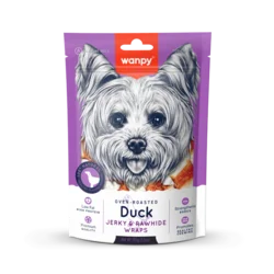 Wanpy Dopolnilna hrana za pse Duck & Jerky Rawhide Wraps, 100 g