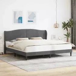 Krevetna konstrukcija Tamnosiva 200 x 200 cm Baršun