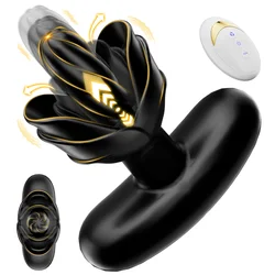SuperLove Thrusting & Expanding & Vibrating Anal Plug with Remote Black