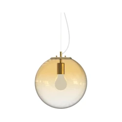 Ideal Lux - Luster na sajli MAPA 1xE27/42W/230V, prečnik 30 cm, zlatna/zadimljeno staklo
