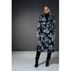 BOUCLÉ MODA Ženski mantil Cvet, Crni
