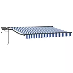 Ručni okvir tende s LED-ima Plava, Bijela, Antracit 3,5 x 2,5 m