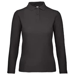 MAJICA DUGI RUKAVI POLO B&C ID.001 LSL/WOMEN 180G CRNA XL