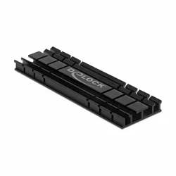 DELOCK Pasivni Hladilnik za M.2 NVMe SSD 70mm flat črn