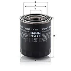 Filter hidravlike, avtomatski menjalnik MANN-FILTER W 923/7