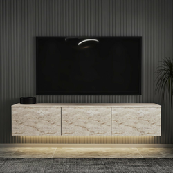 HANAH HOME TV polica Neon Illuminated Travertine