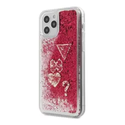 Maska Guess Faceplate Liquid Glitter za iPhone 12 Pro Max pink.