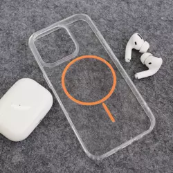 Maska Mag Case Clear Slim za iPhone 16 Pro narandzasta