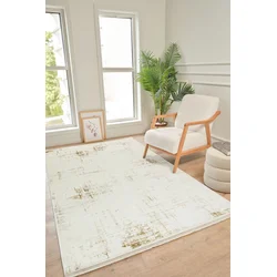 Conceptum Hypnose Tepih Kadifem Kd011, 120x400 cm, Krem