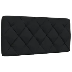 Vidaxl Blazina za vzglavje črna 100 cm blago